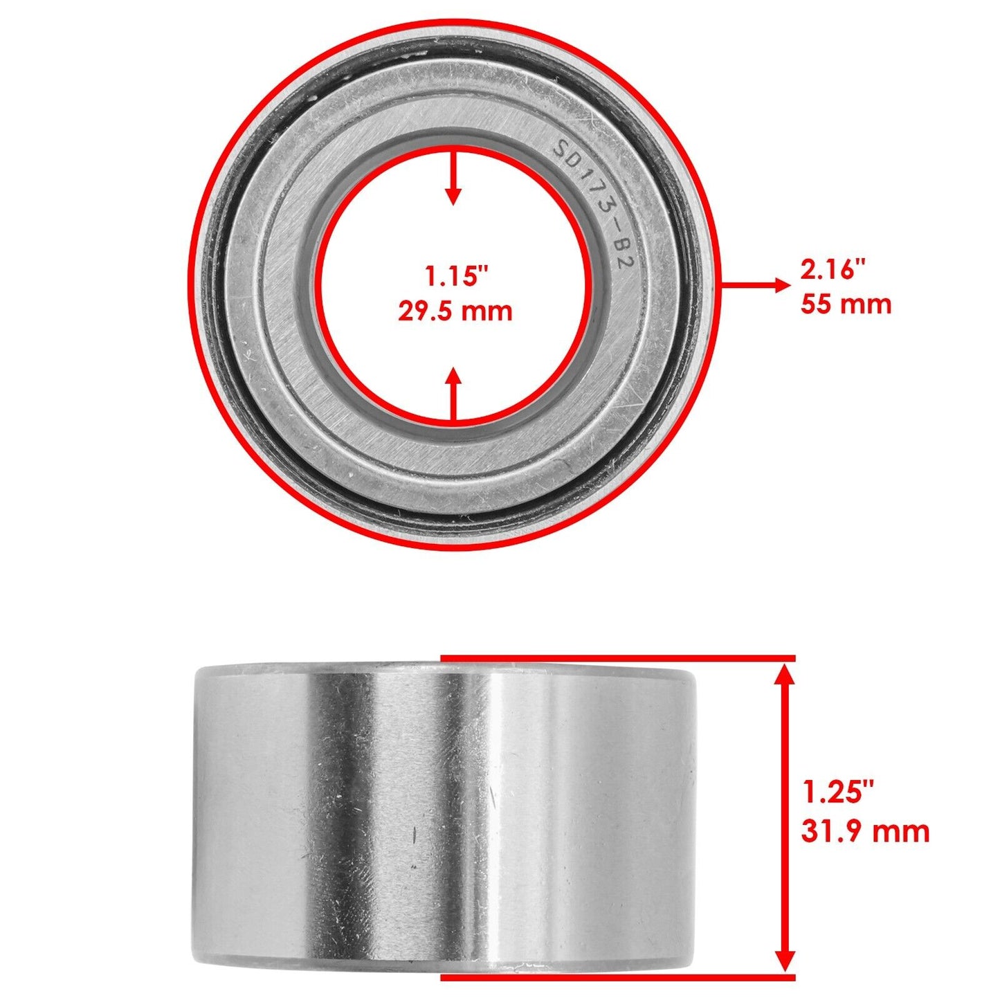 Front Left Right CV Joint Axle Bearing For Yamaha Kodiak 700 YFM700 4X4 Eps 2016