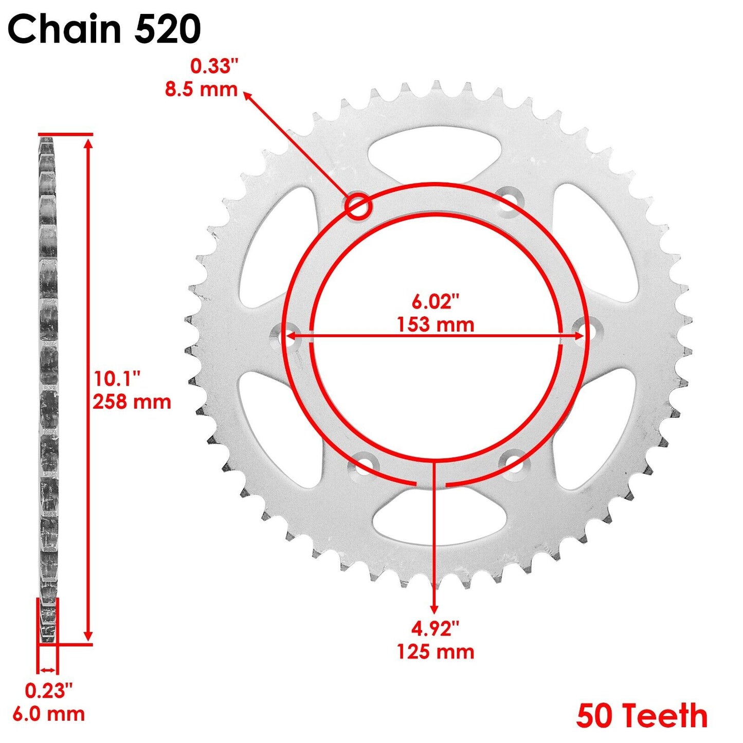 Black Drive Chain And Sprocket Kit for Honda CR250R 1995-2001 2003