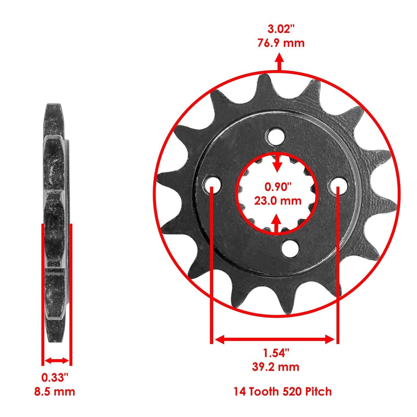 Drive Chain & Sprocket Kit for Honda TRX400EX TRX400X Sportrax 400 2005-2014