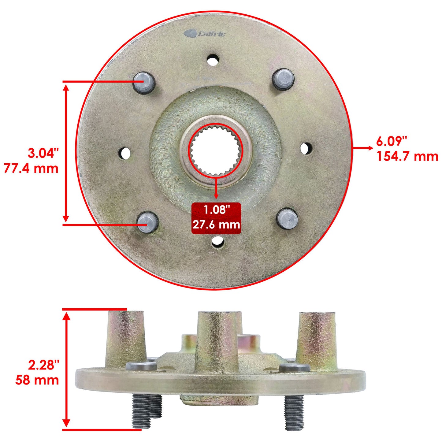 Rear Wheel Hubs For Yamaha Rhino 660 YXR660 2005-07 Left & Right 5UG-F5310-30-00