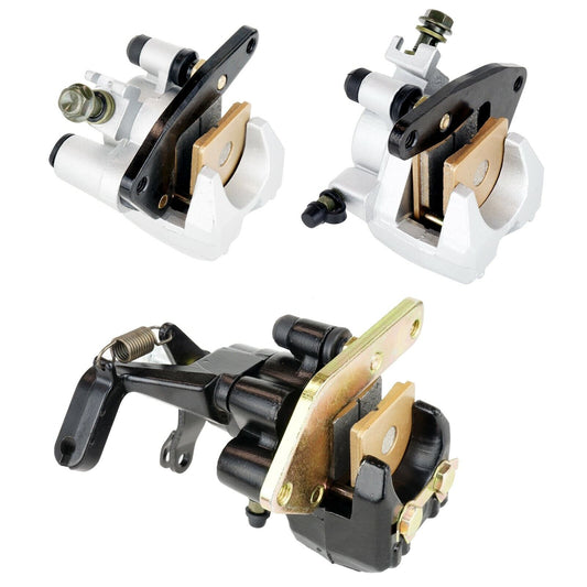 Front and Rear Brake Caliper w/ Pads for Yamaha Raptor 660R YFM660R 2001 - 2005