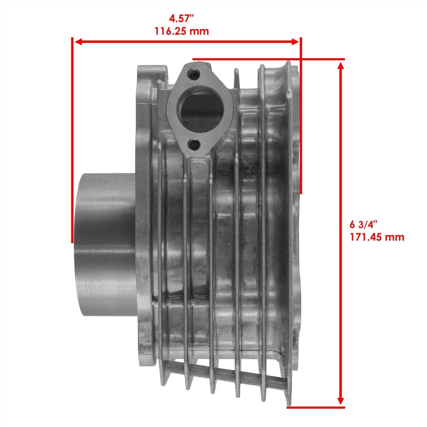 Cylinder w/ Gaskets O-ring for Honda ATC250ES Big Red 250 1985-1987 (74 mm Bore)