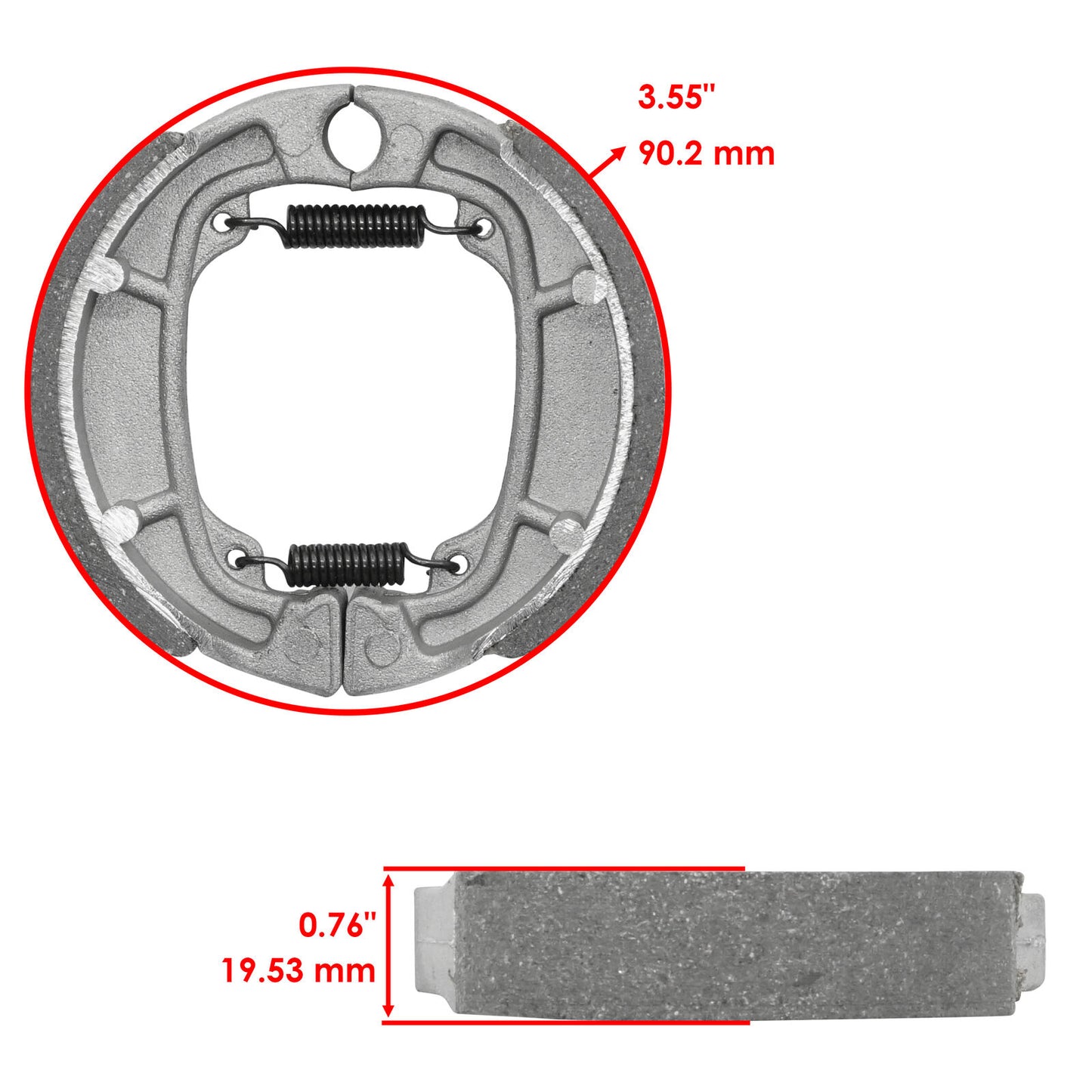 Front Brake Shoes for Yamaha LT250 1983 YZ250 Competition 1981