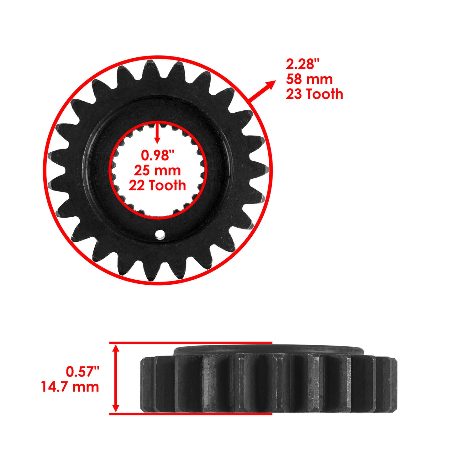 Primary Drive Gear 23T for Honda TRX450ER Electric Start 2006-2014 23121-HP1-600