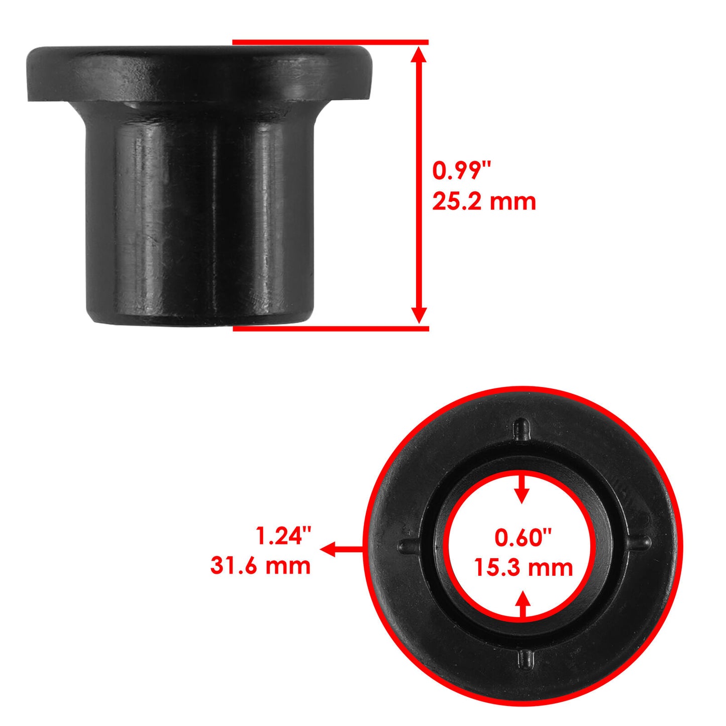 Front Suspension A-Arm Bushings for Polaris Predator 500 2005 2006 2007