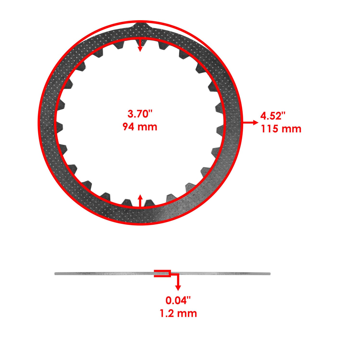 Clutch Friction Plates Kit for Yamaha YZ80 DT100 MX100 RT100 TTR125 1974-2024