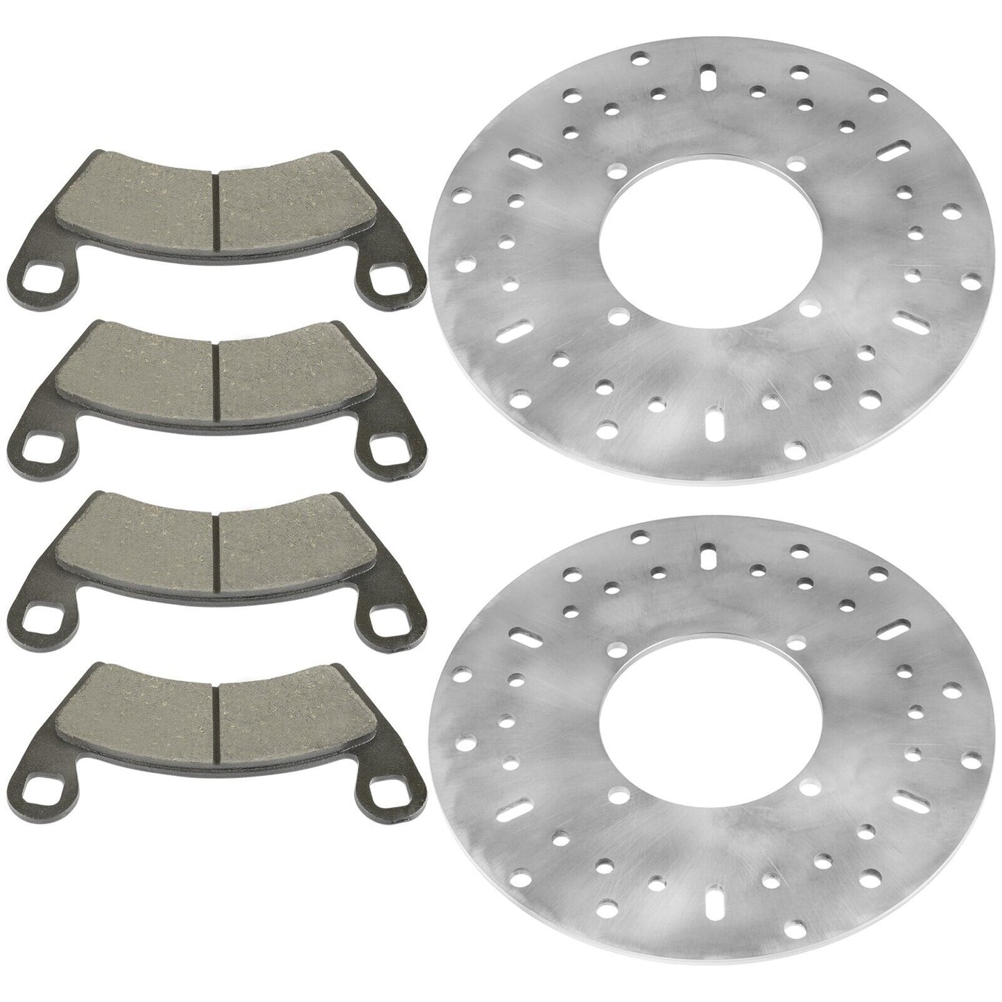 2 Front Brake Disc Rotor Pad For Polaris Ranger Crew 700 4X4 08-09 / XP 700 2008