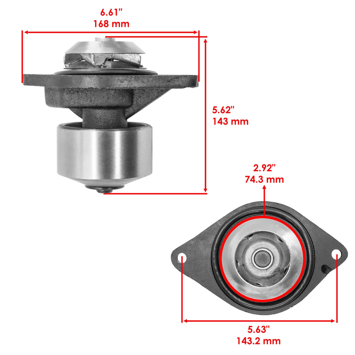 Caltric Water Pump For Case-IH 480ELL 480FLL 570LXT 570MXT Skip Loader 1706-6208