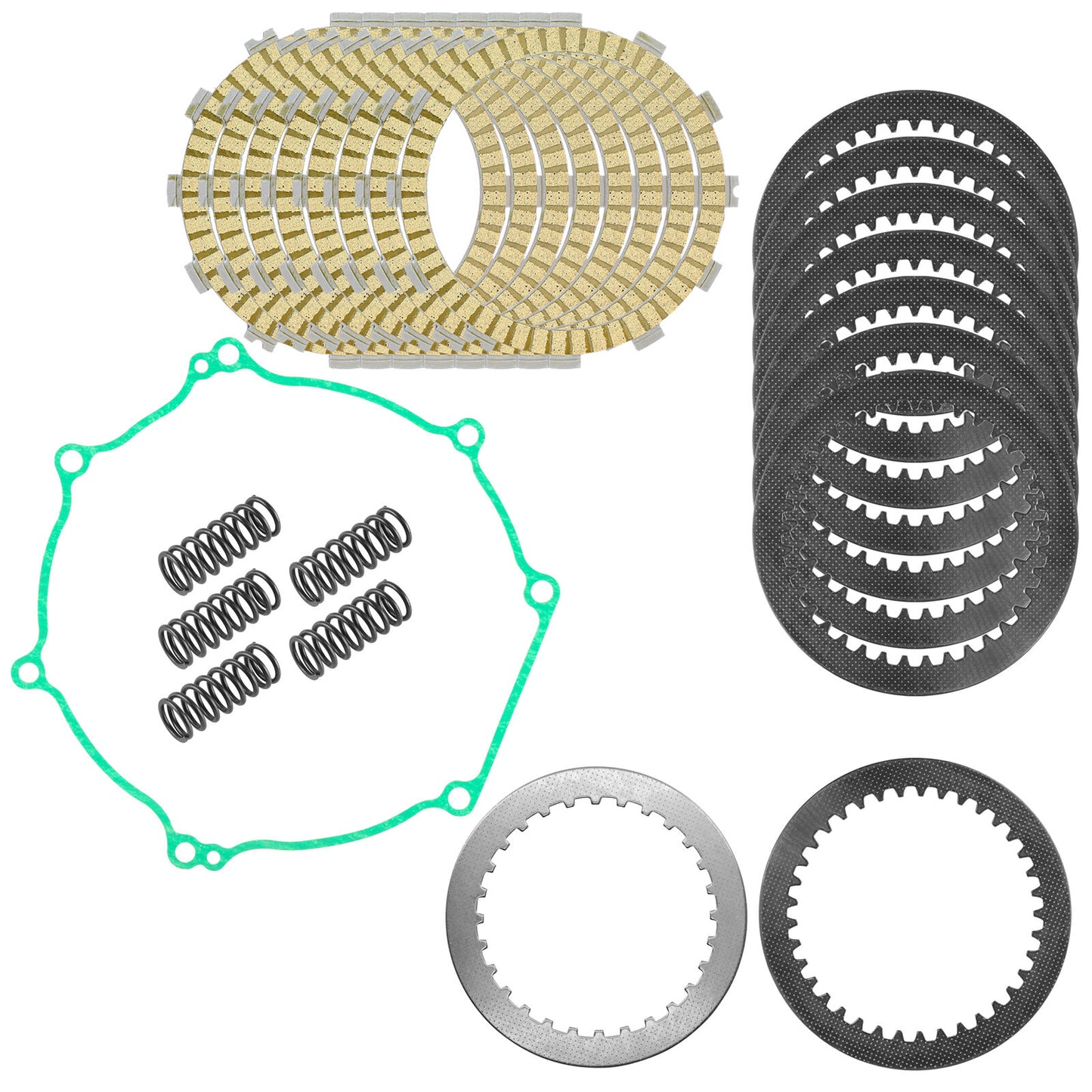 Clutch Friction Steel Plates and Springs Gasket Kit for Kawasaki KLX450R 2008-19