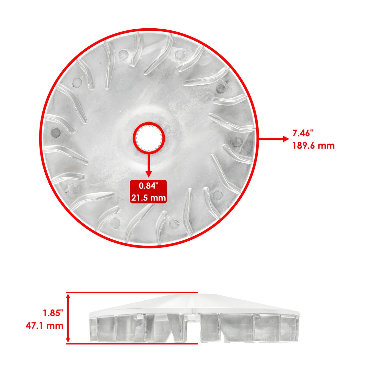 Caltric Wet Clutch Housing Kit For Yamaha Grizzly 660 YFM660 2002-2008