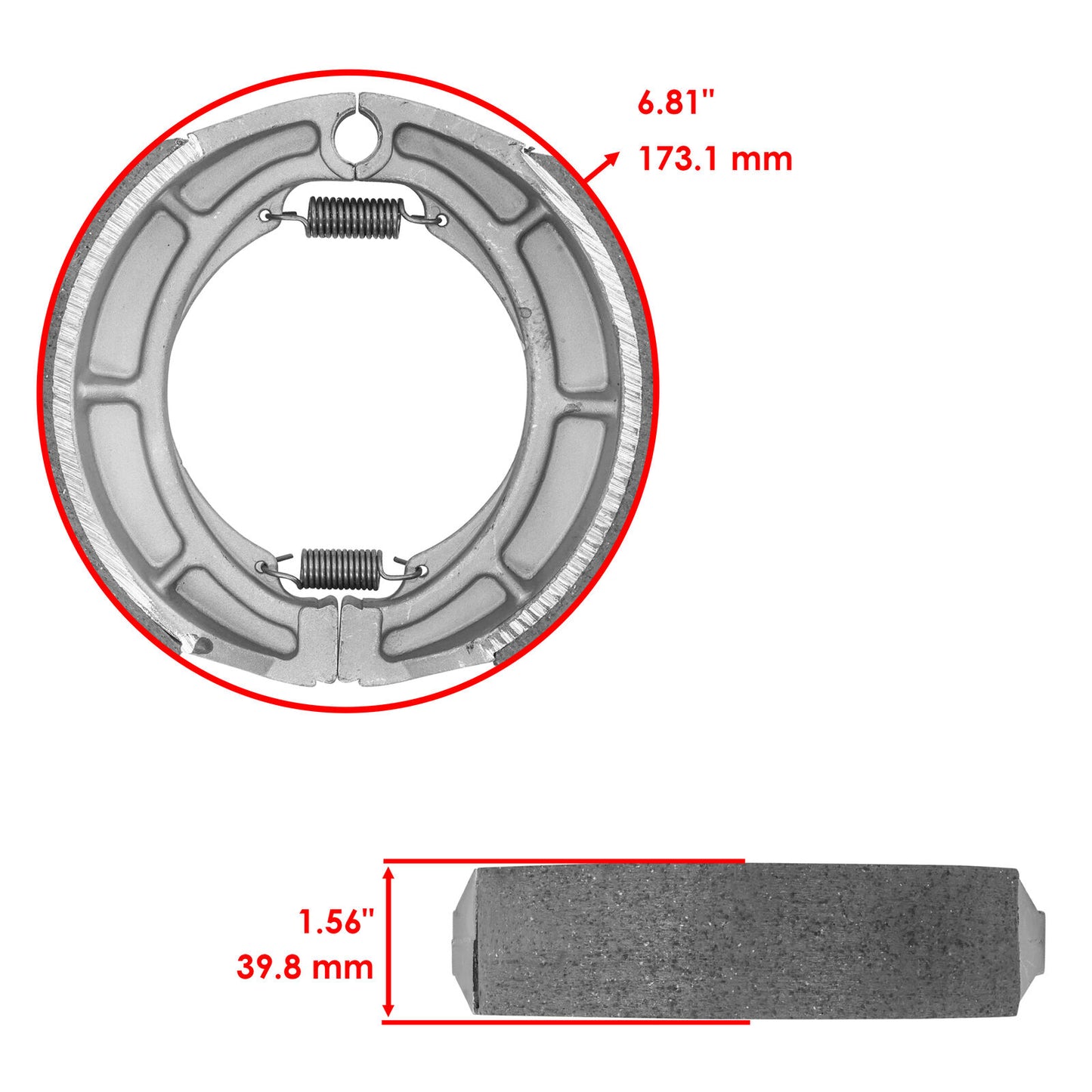 Rear Brake Shoes for Suzuki LTF300F LT-F300F King Quad 300 1999 2000 2001 2002