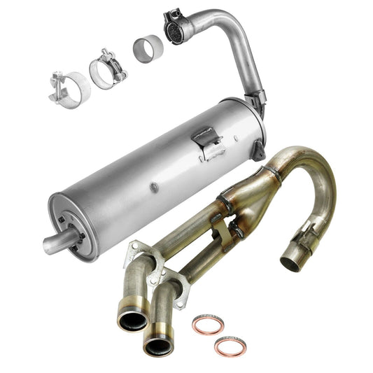 Exhaust Muffler And Exhaust Pipe W/Gaskets For Yamaha Rhino 660 YXR660 2004-2007