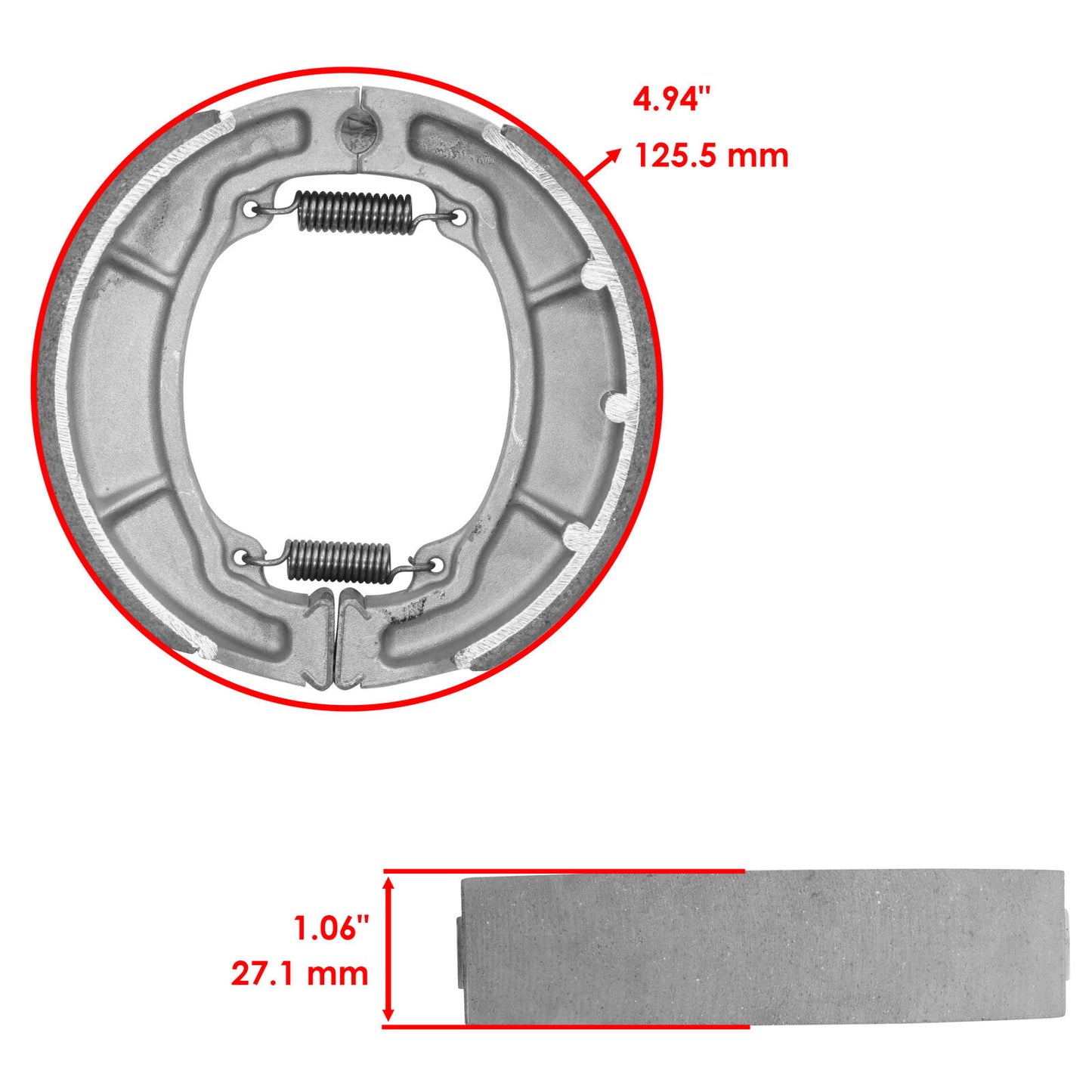 Rear Brake Shoes for Suzuki LT80 Quadsport 2001 2002 2003 2004 2005 2006