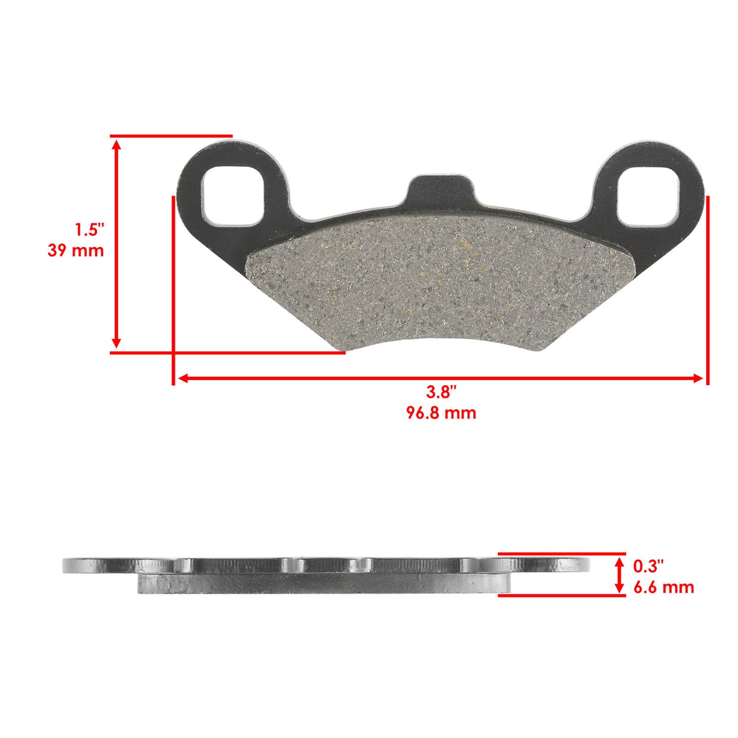 Front Rear Brake Pads for Polaris Big Boss 500 6X6 1998 1999 2000