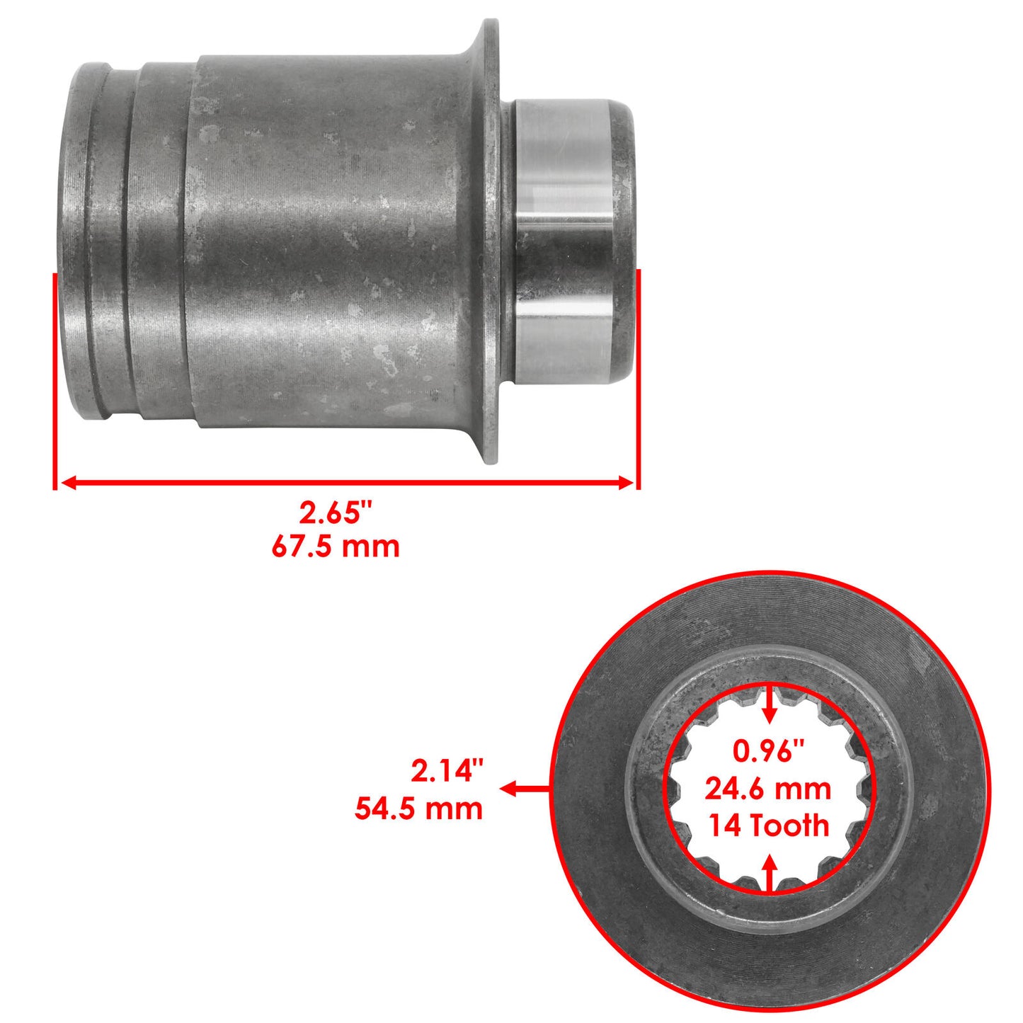 Drive Shaft Differential Coupling w/Seal For Yamaha Grizzly 550 2009-2011 Rear