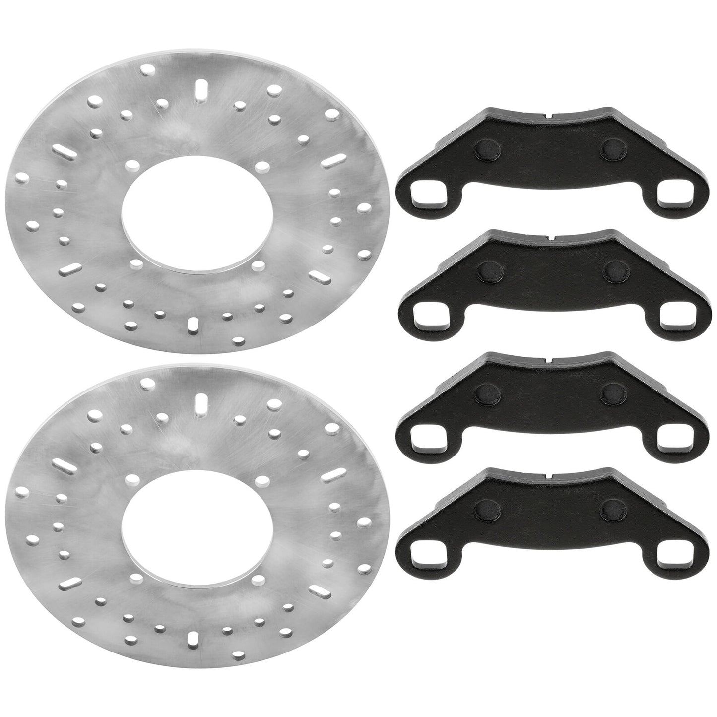 2 Front Brake Disc Rotor And Pads for Polaris Sportsman 500 4X4 2004 2005-2012