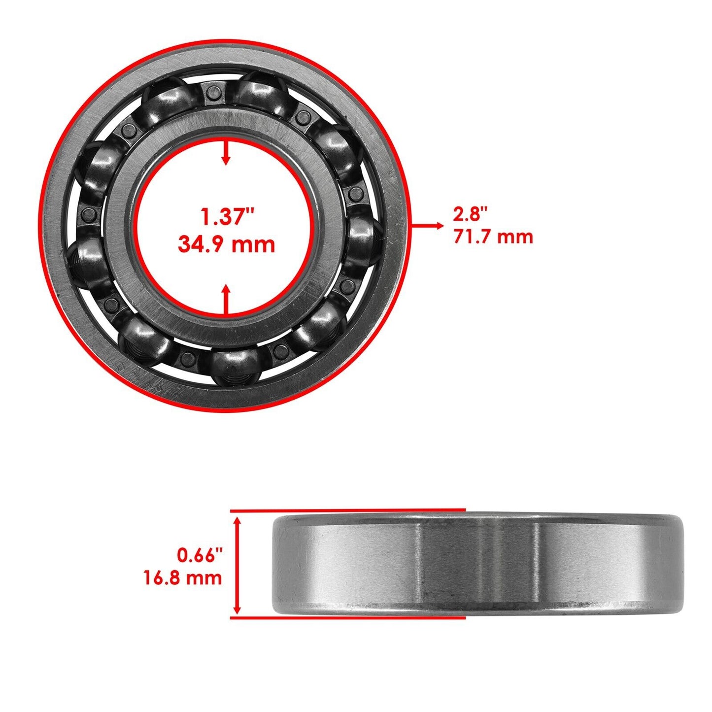 Rear Differential Bearing & Seals Kit For Kawasaki Bayou 300 KLF300C 4X4 89-05