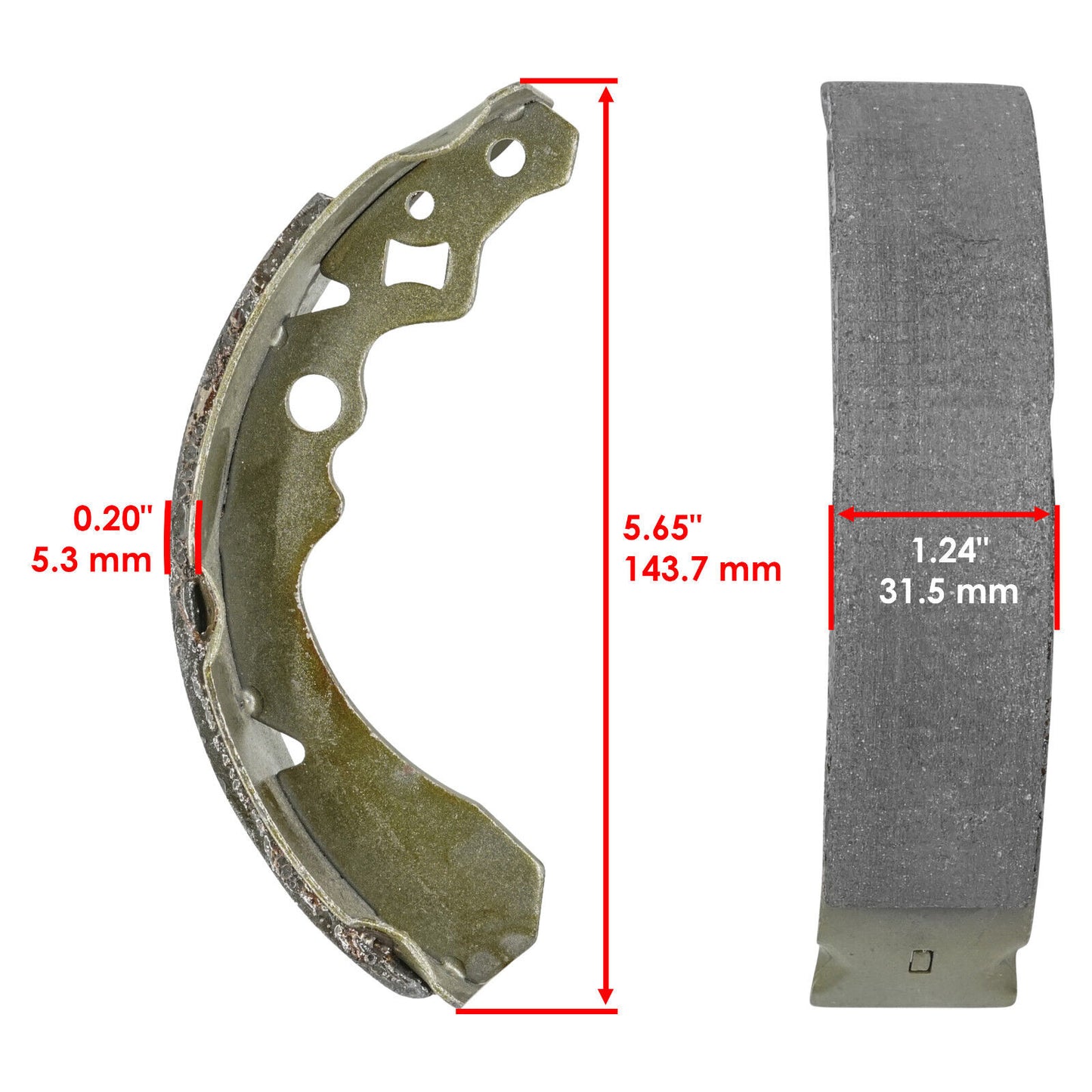 Front Brake Shoes for Suzuki 54410-19B10 54410-19B20 54400-19830