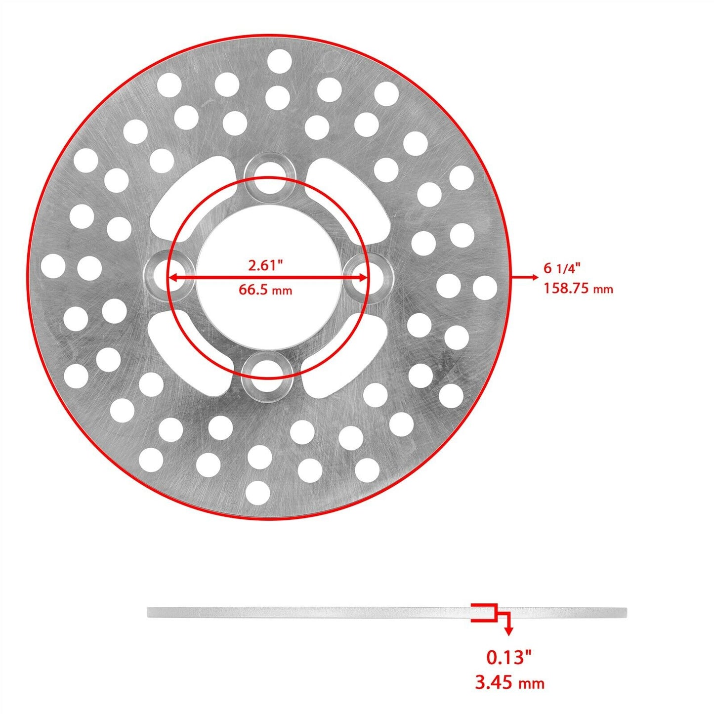 Front and Rear Brake Disc Rotor fits Yamaha Warrior 350 YFM350X 1990 1991 - 2004