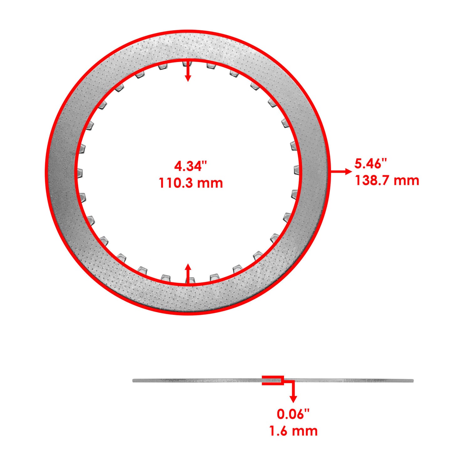 Clutch Friction Steel Plates and Springs Gasket Kit for Kawasaki KLX450R 2008-19