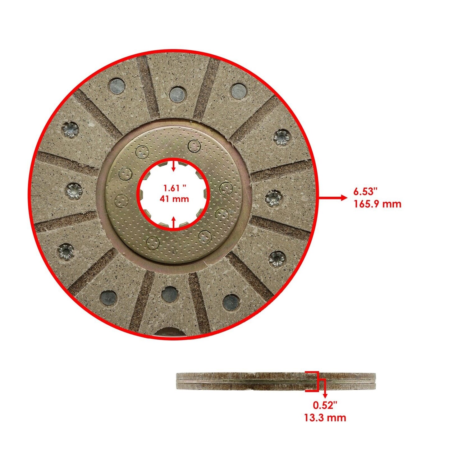 Caltric Brake Disc For Case / International 2424 2444 275 s/n 46663