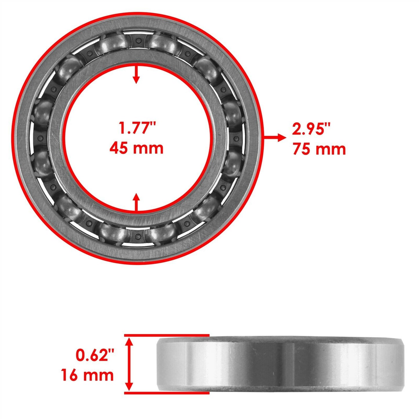 Rear Differential Bearing/Seal Rebuild Kit for Honda 41300-HP5-600 ATV 2x4 4x4