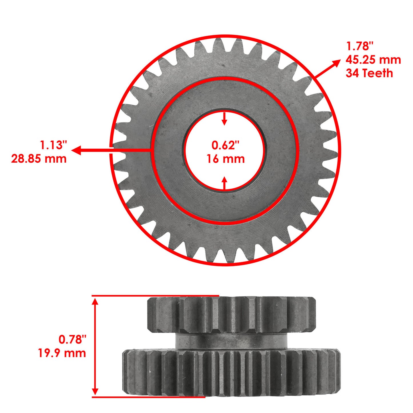 Starter Clutch Gear Idler Bearing Kit for Yamaha Kodiak 400 4x4 1999