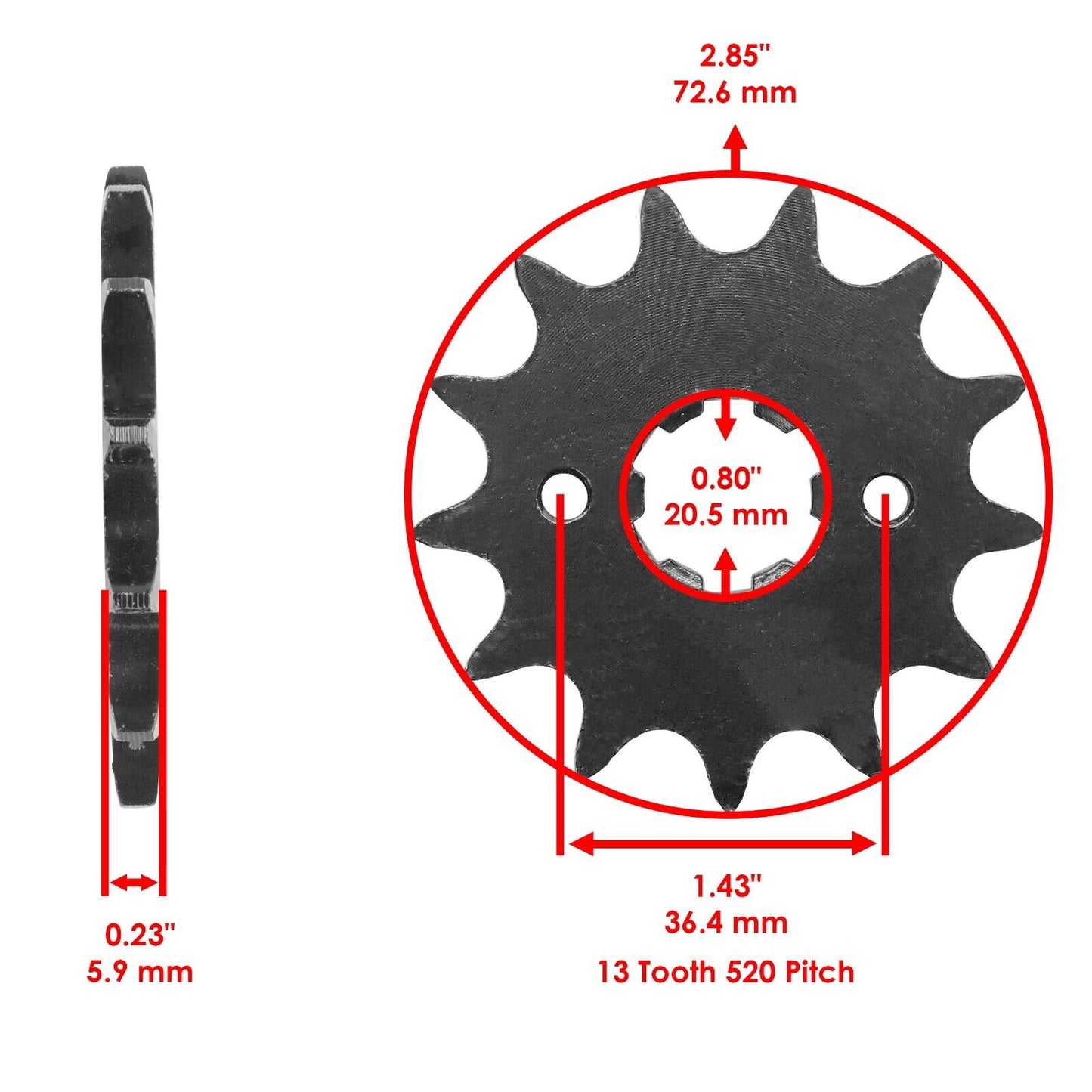 Drive Chain & Sprocket for Honda Sportrax 300 TRX300EX 2007-2008 520 X 92