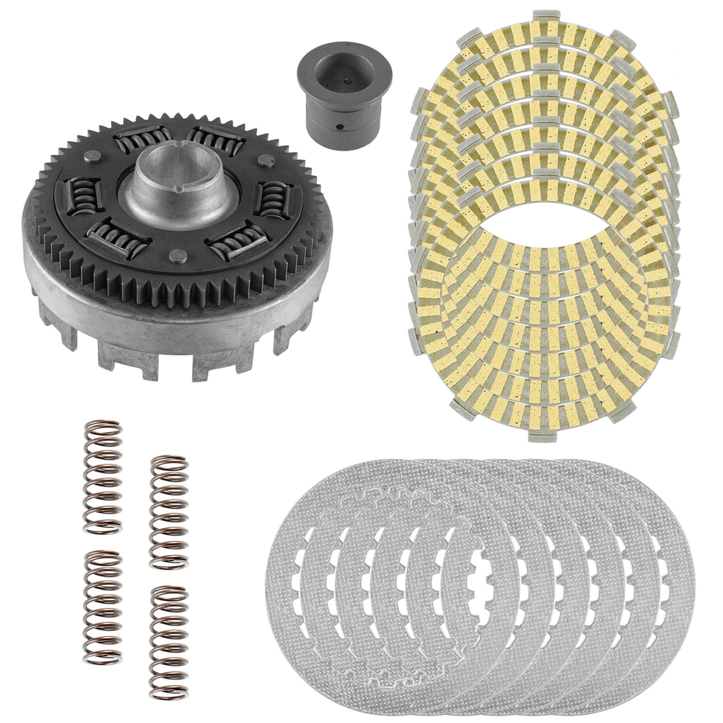 Clutch Outer Basket and Plates Kit for Honda TRX520FM Foreman Rubicon 520 20-23