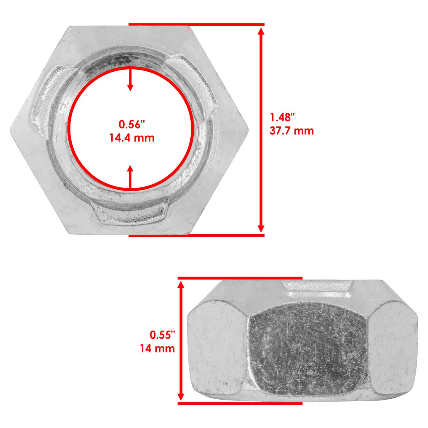 Caltric M159140 Mower Blade Lock Nut  For John Deere M15.9
