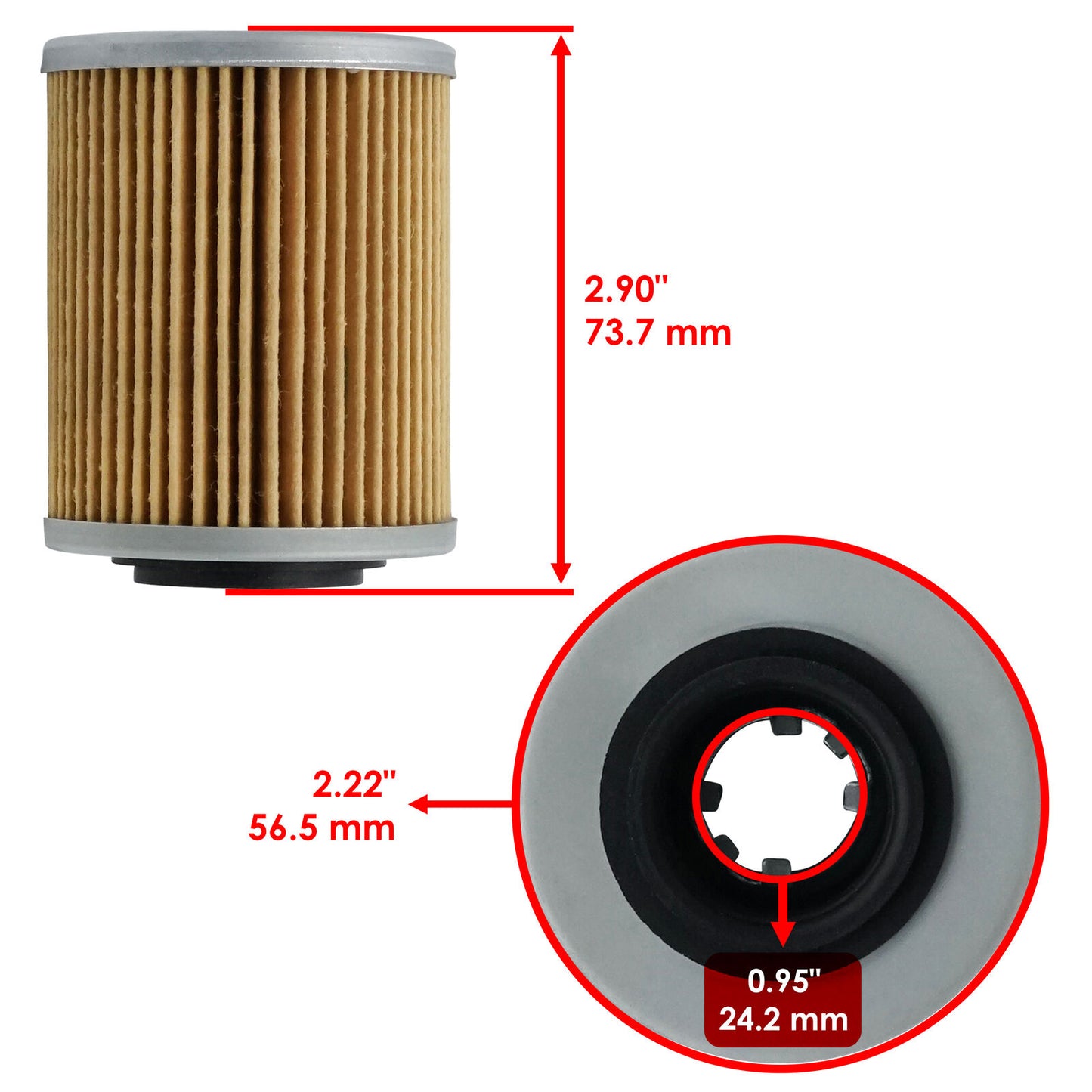 Oil Filter For Can Am Maverick X3 / X3 MAX 17 / X3 900 HO /X3 Turbo 18 420956123