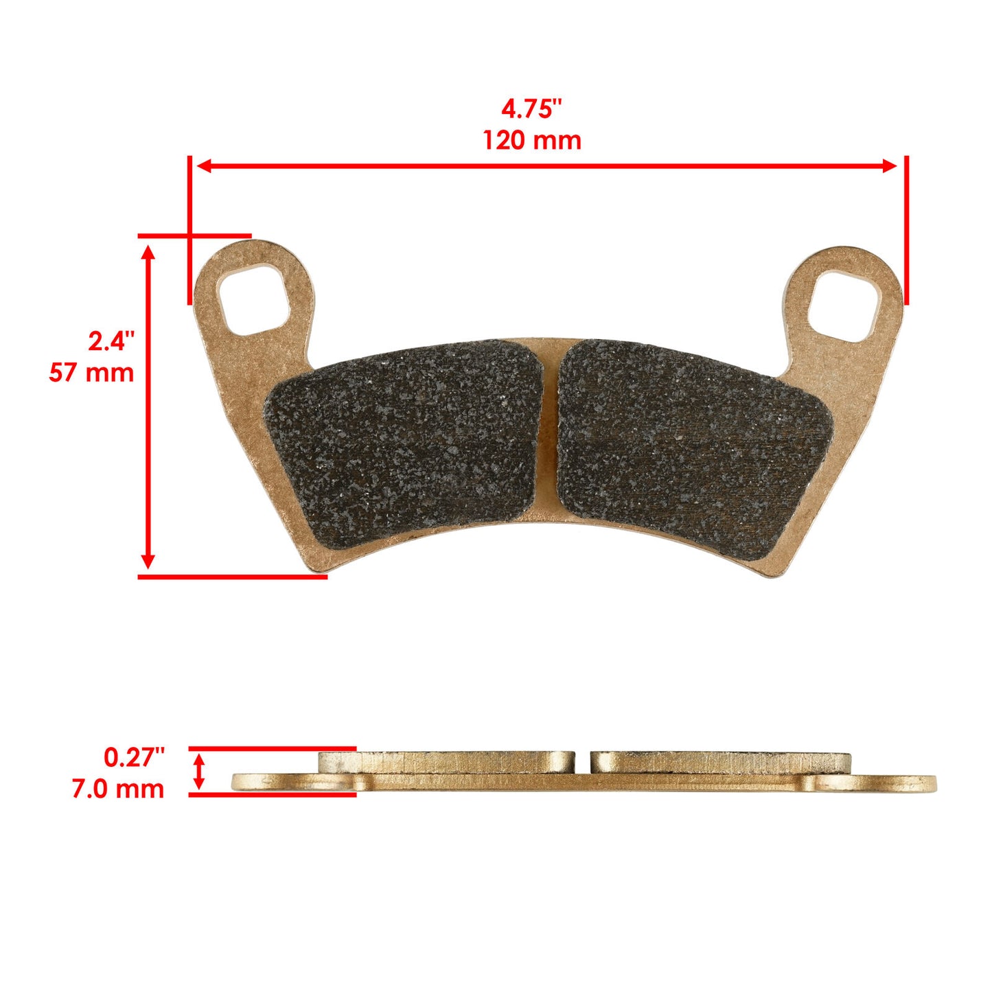 Front & Rear Brake Pads for Polaris RZR XP 1000 2014-2017 Sintered