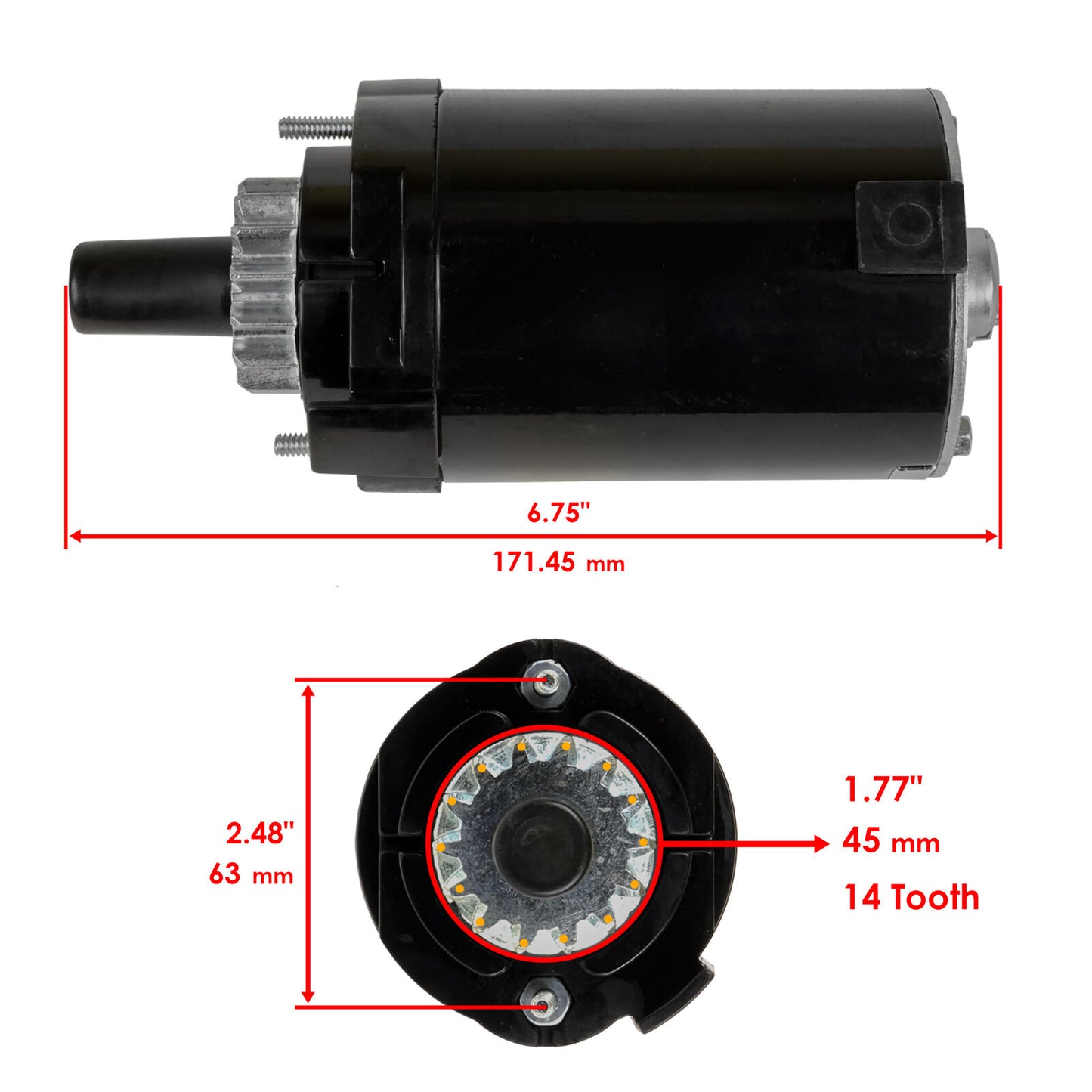 Starter for Kohler 2009811S 2009801S 2009801 2009806 2009806S 2009805S 2009808S