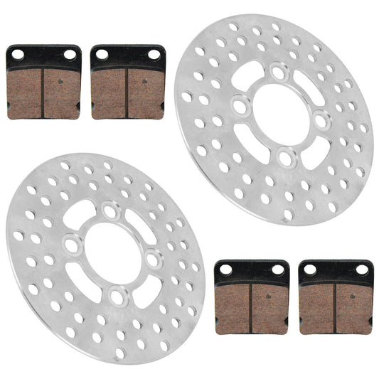 2 Front Brake Disc Rotor And Pad for Yamaha Banshee 350 YFZ350 1990-2006