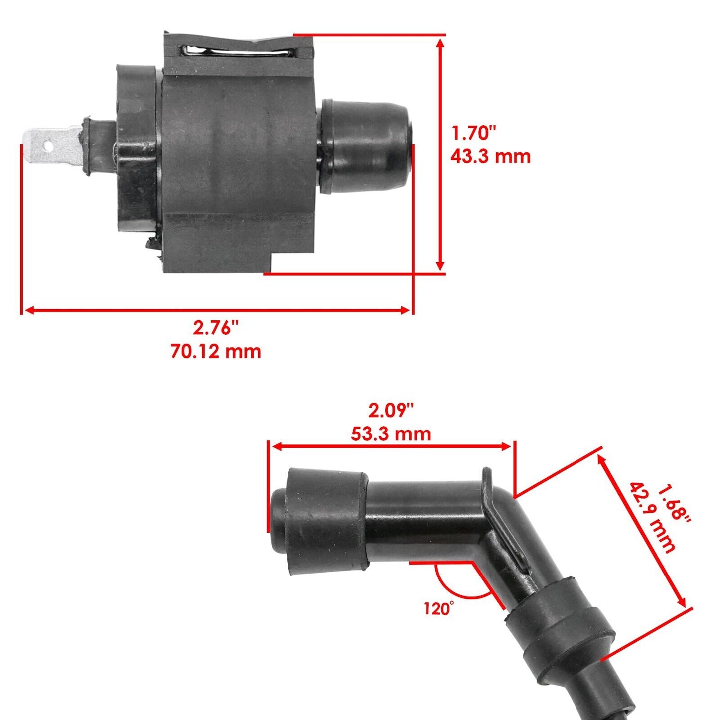 Ignition Coil & Spark Plug Cap Boot for Honda ATC125M 1986-1987  30510-KJ2-405