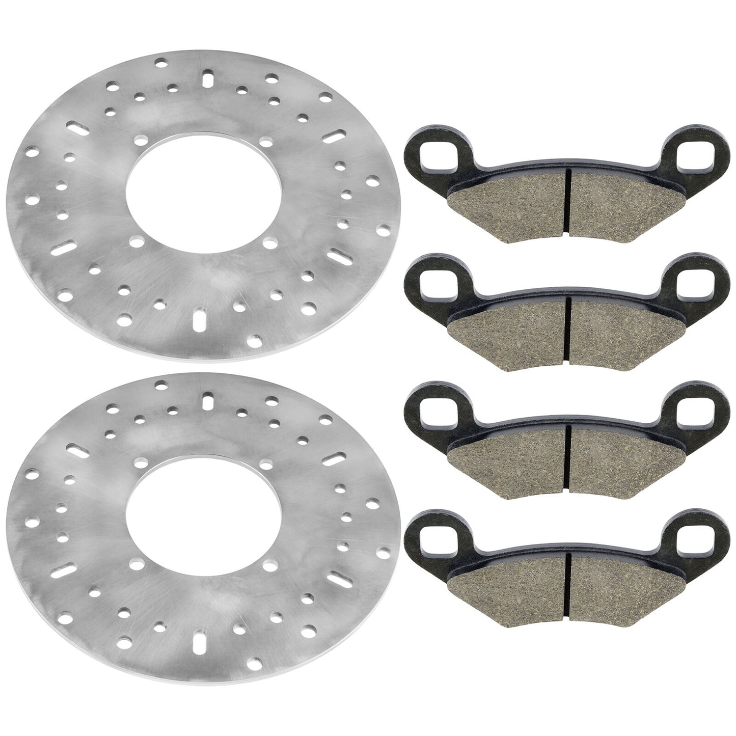 2 Front Brake Disc Rotor And Pads For Polaris Sportsman 570 4X4 EFI 2014-2018