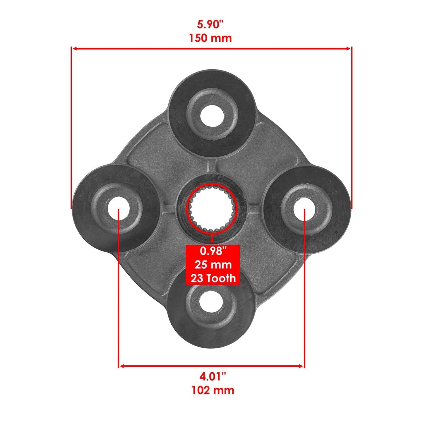 2x Rear L/R Wheel Hub w/ Hardware for Polaris Scrambler 500 1997-1998 2005-2012