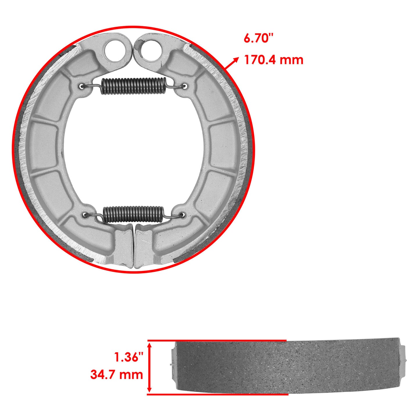 Rear Brake Shoes for Kawasaki 41048-1082 41048-1127