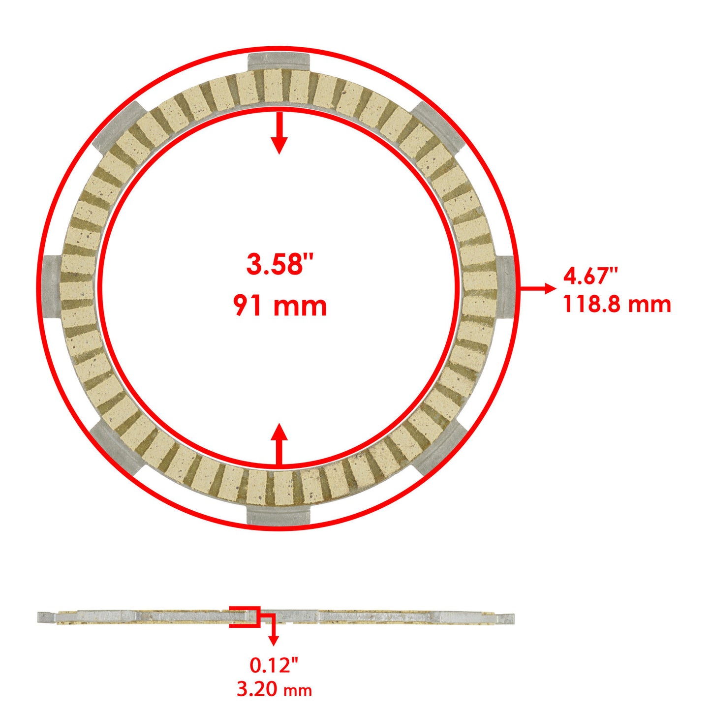 Clutch Friction Steel Plates kit for Kawasaki KLX140 KLX140L KLX140G 2008 - 2024