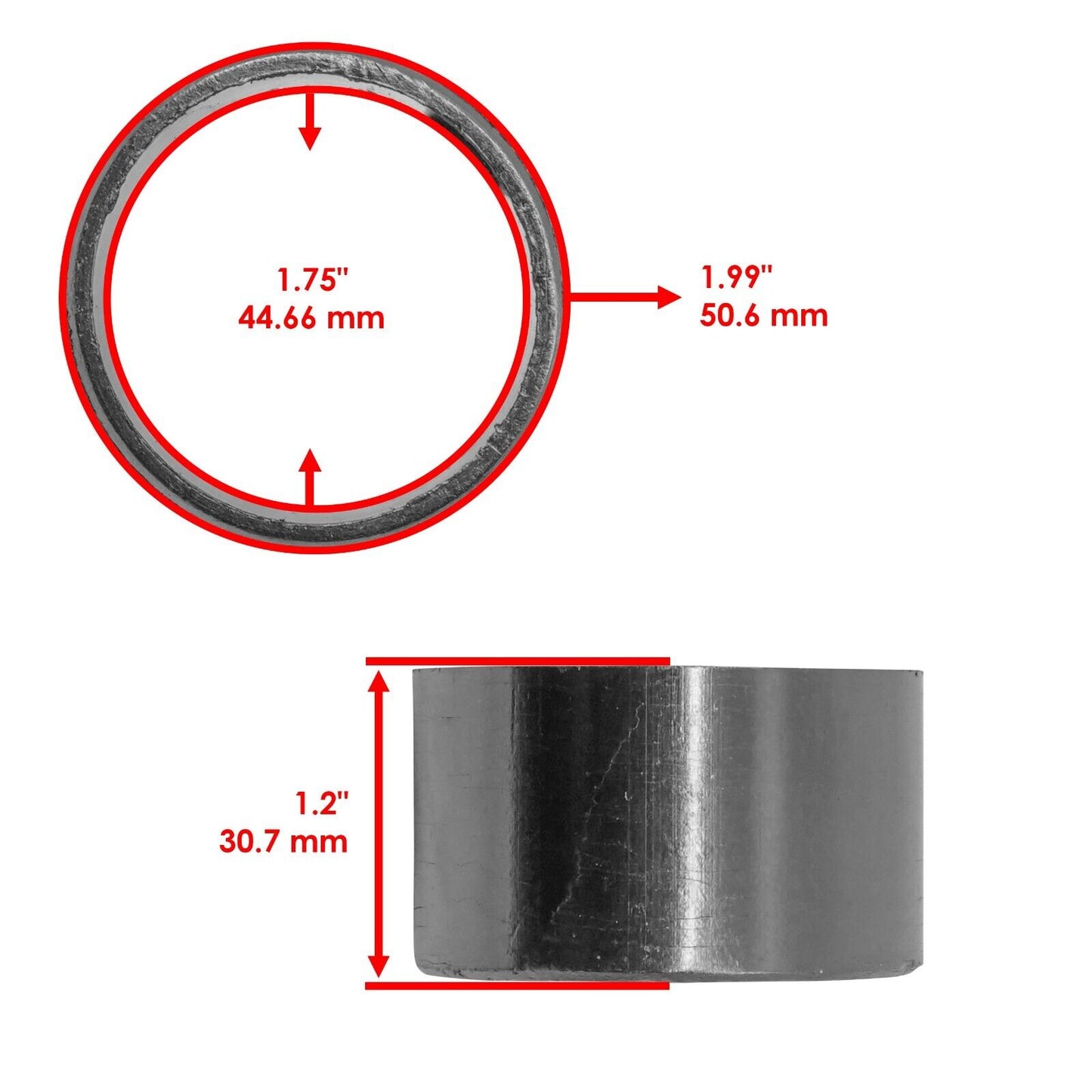 Caltric 14771-42F10 1477142F10 Exhaust Pipe Gasket for Suzuki 2003-2020