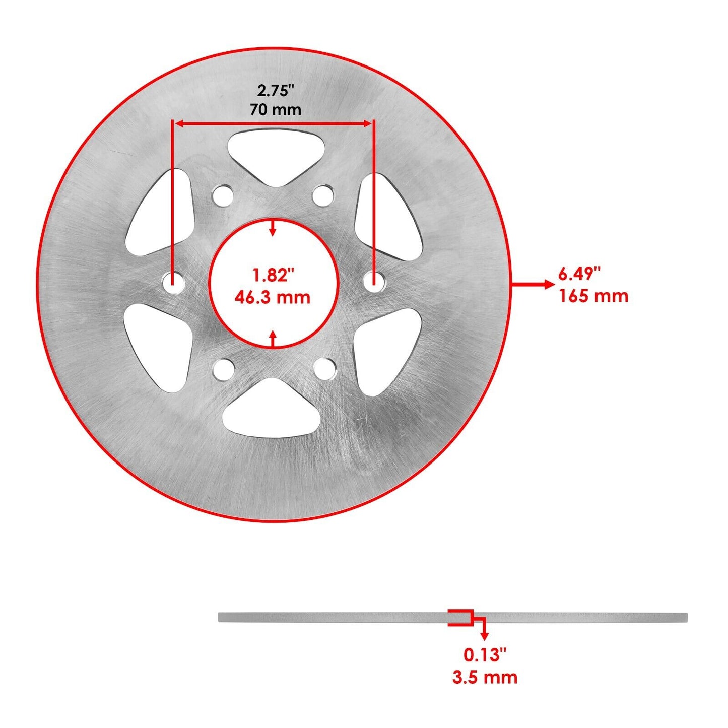 Rear Parking Brake Disc Rotor W/Pads for Yamaha Rhino 700 YXR700 4X4 2008-2013