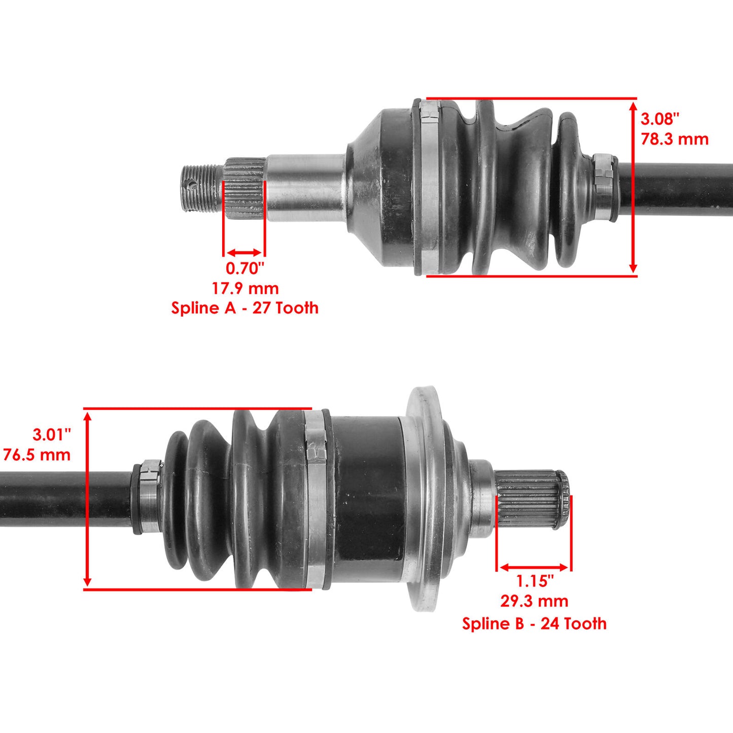 Front Left or Right CV Joint Axle fits Arctic Cat Prowler XTX 700 2008 2009-2010