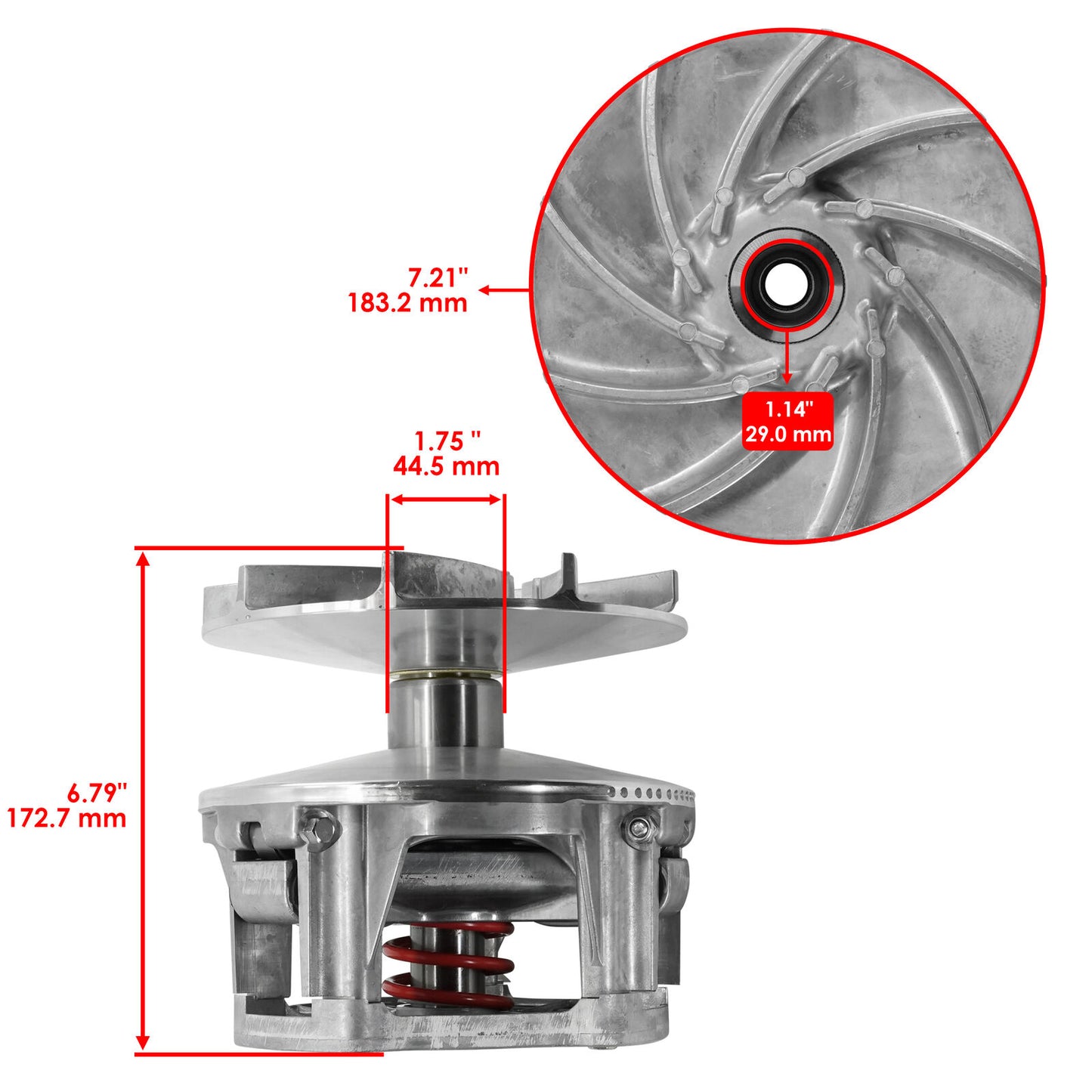 Complete Primary Drive Clutch w/ Bolt for Polaris Sportsman XP 550 2012-2014