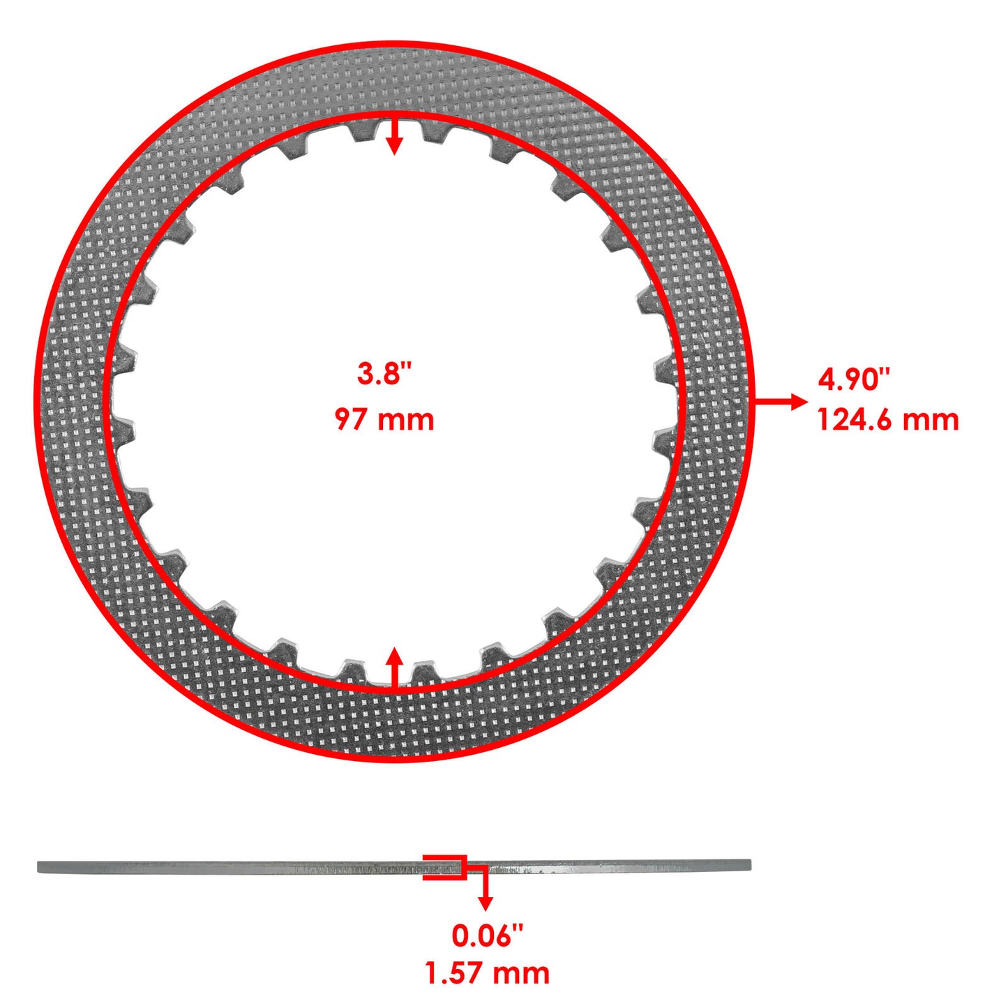 Clutch Friction Steel Plates Kit for Honda VT750C2 Shadow Spirit 750 2007-2014