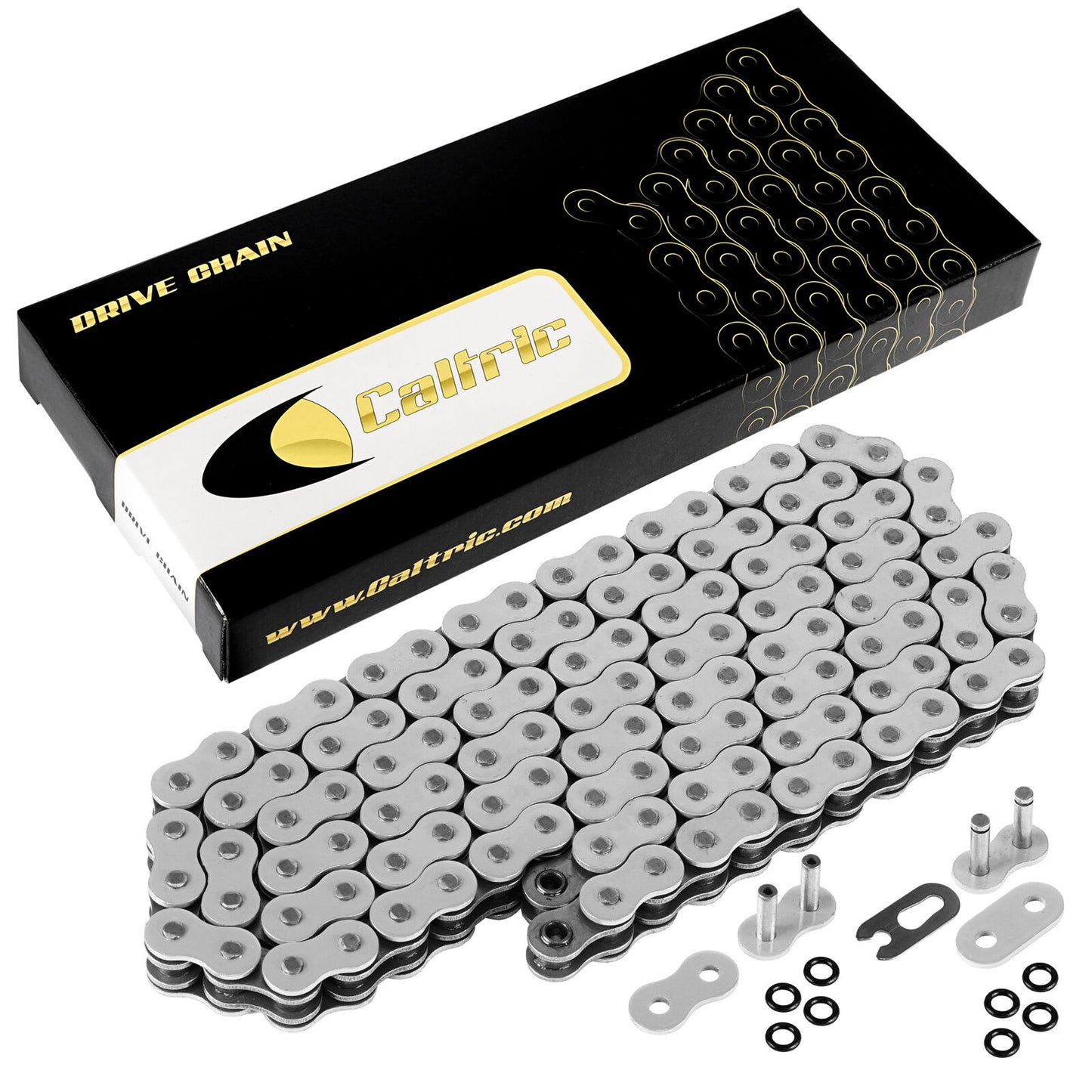 530 X 120 Links Motorcycle Atv White O-Ring Drive Chain 530-Pitch 120-Links