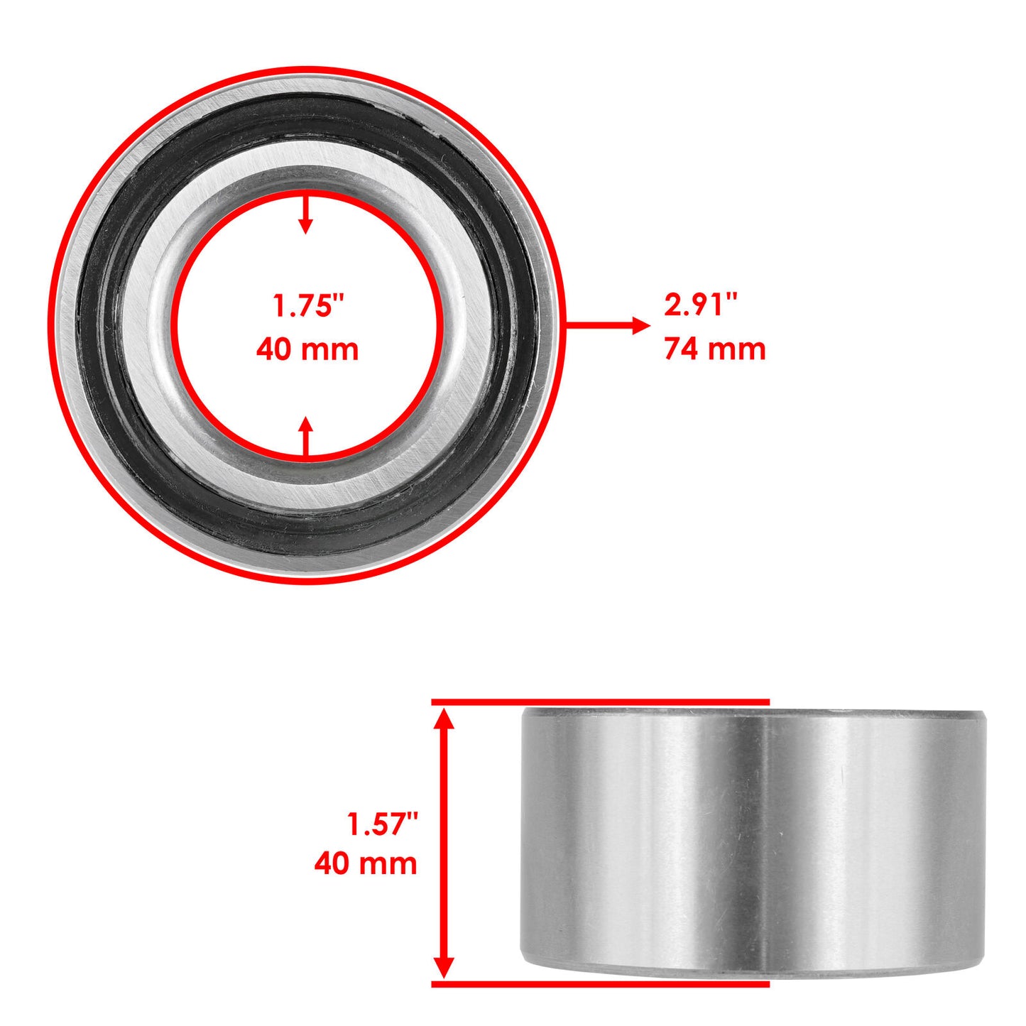 Rear Wheel Ball Bearings for Polaris Sportsman 800 6X6 Forest 2009-2014