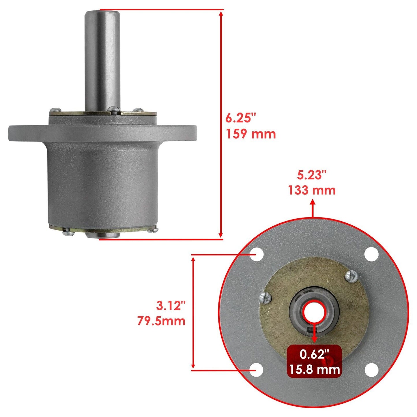 Deck Spindle for Exmark M48-12.5 M48-14K M52-14KO-5  M52-16BV-5 48" 52"