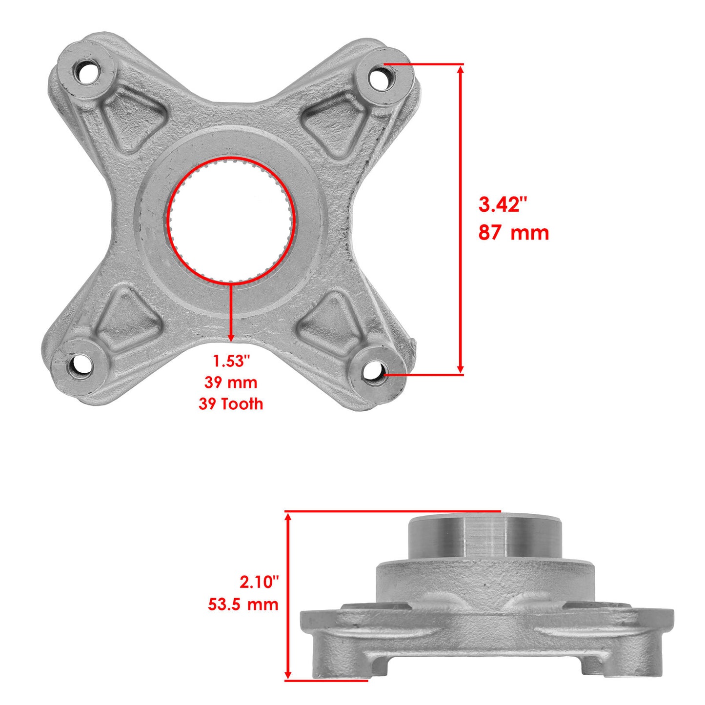 Rear Brake Disk Flange W/Bolts for Honda TRX400X 2009 2012-2014 43120-HN1-A20