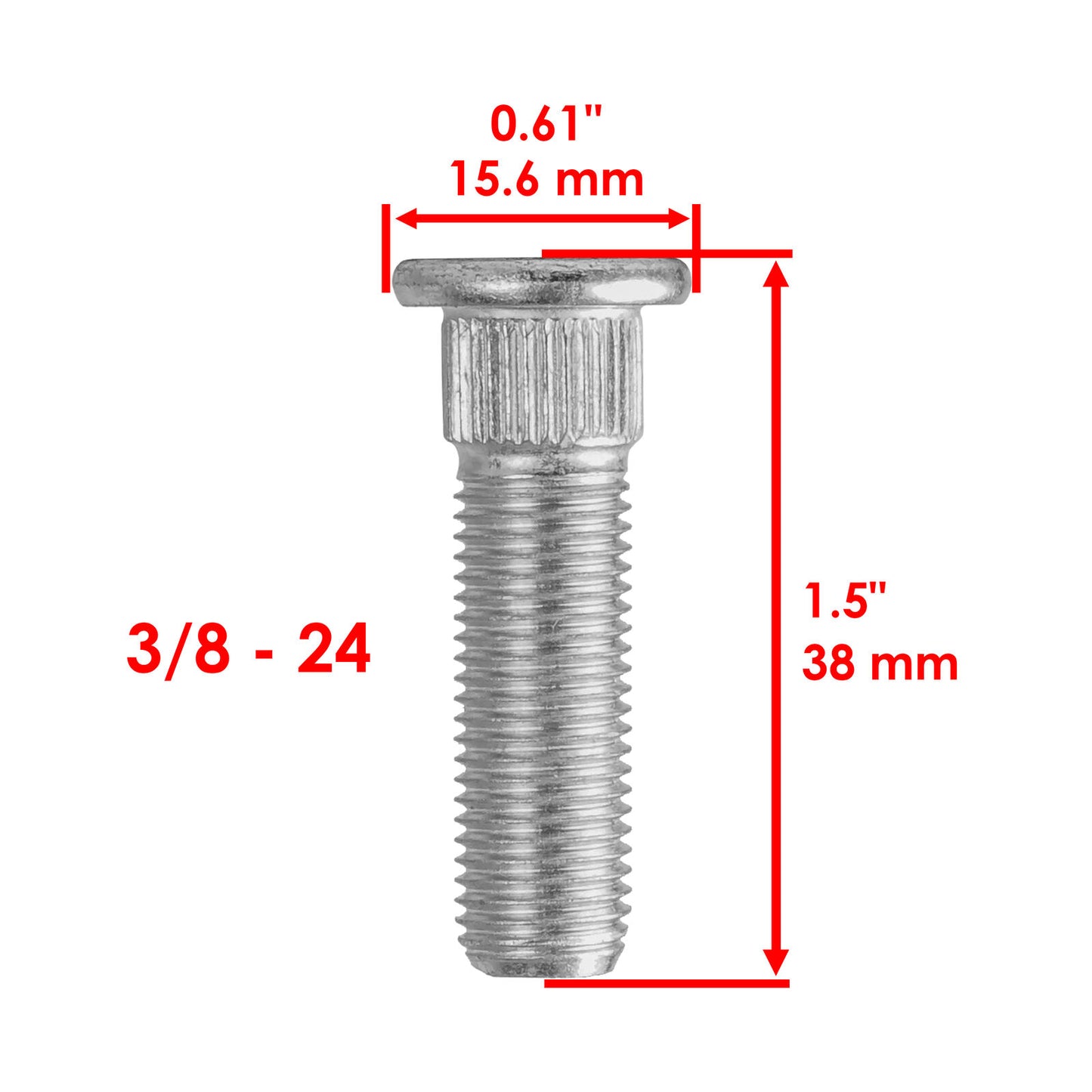 16 Front Rear Wheel Hub Stud Bolt for Polaris Sportsman 500 570 2006-21 7518378