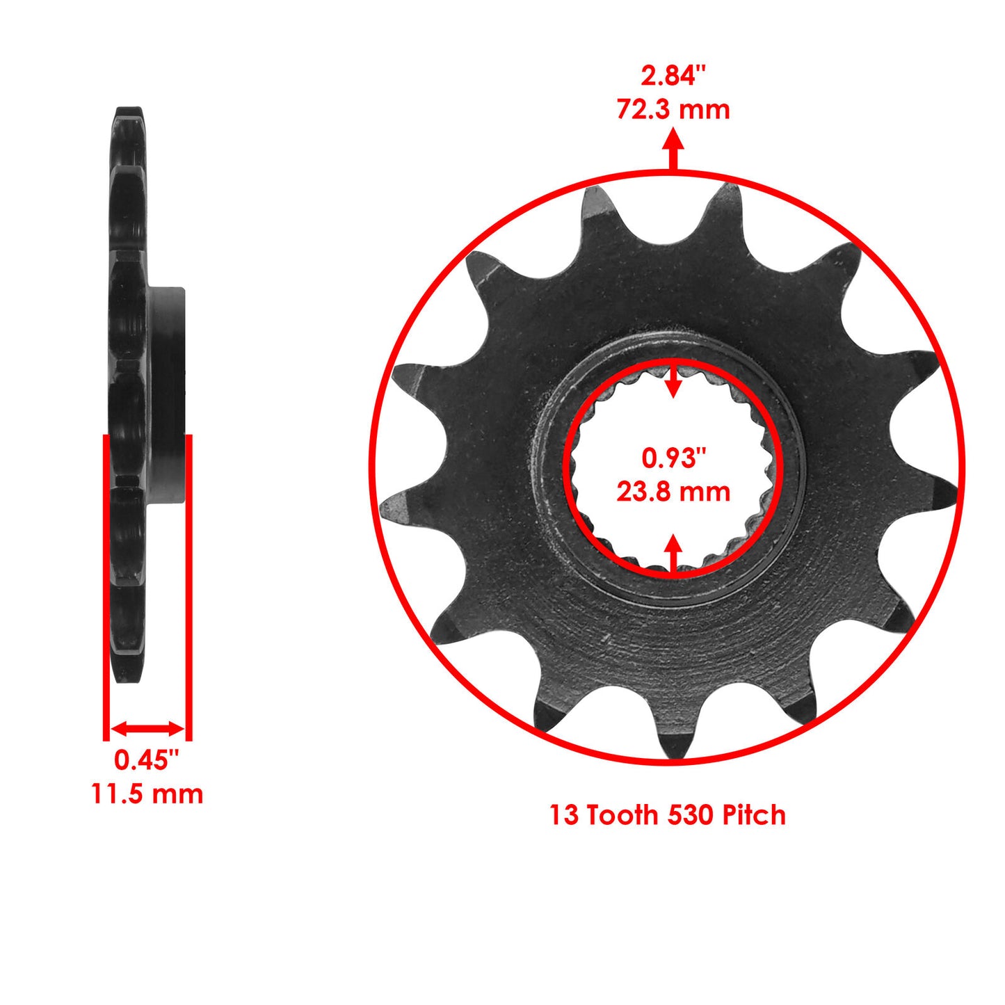 Front Drive Chain Sprocket for Polaris Scrambler 400 4x4 1995-1997 2002 Teeth 13